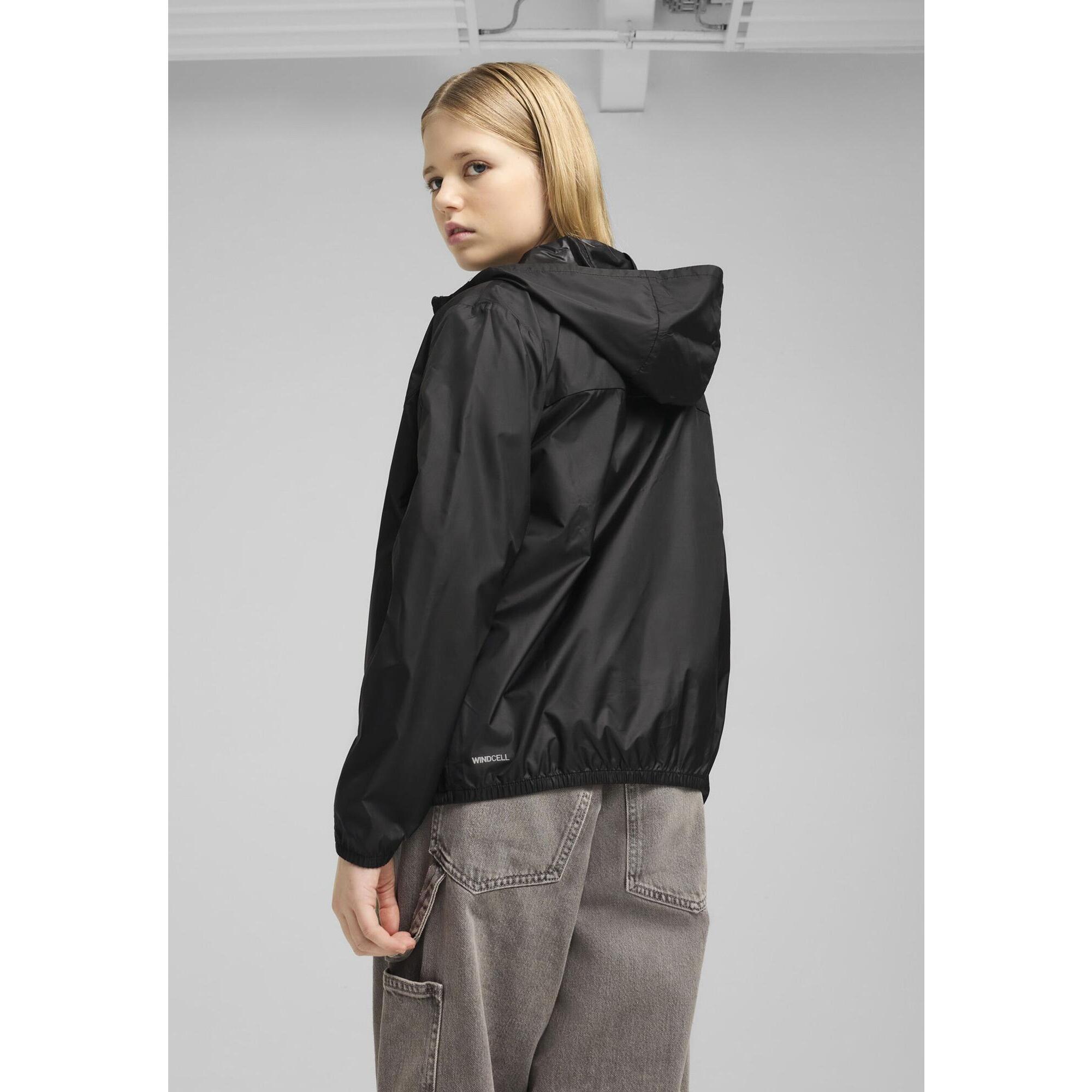 Młodzieżowa wiatrówka Essentials o standardowym kroju PUMA Black