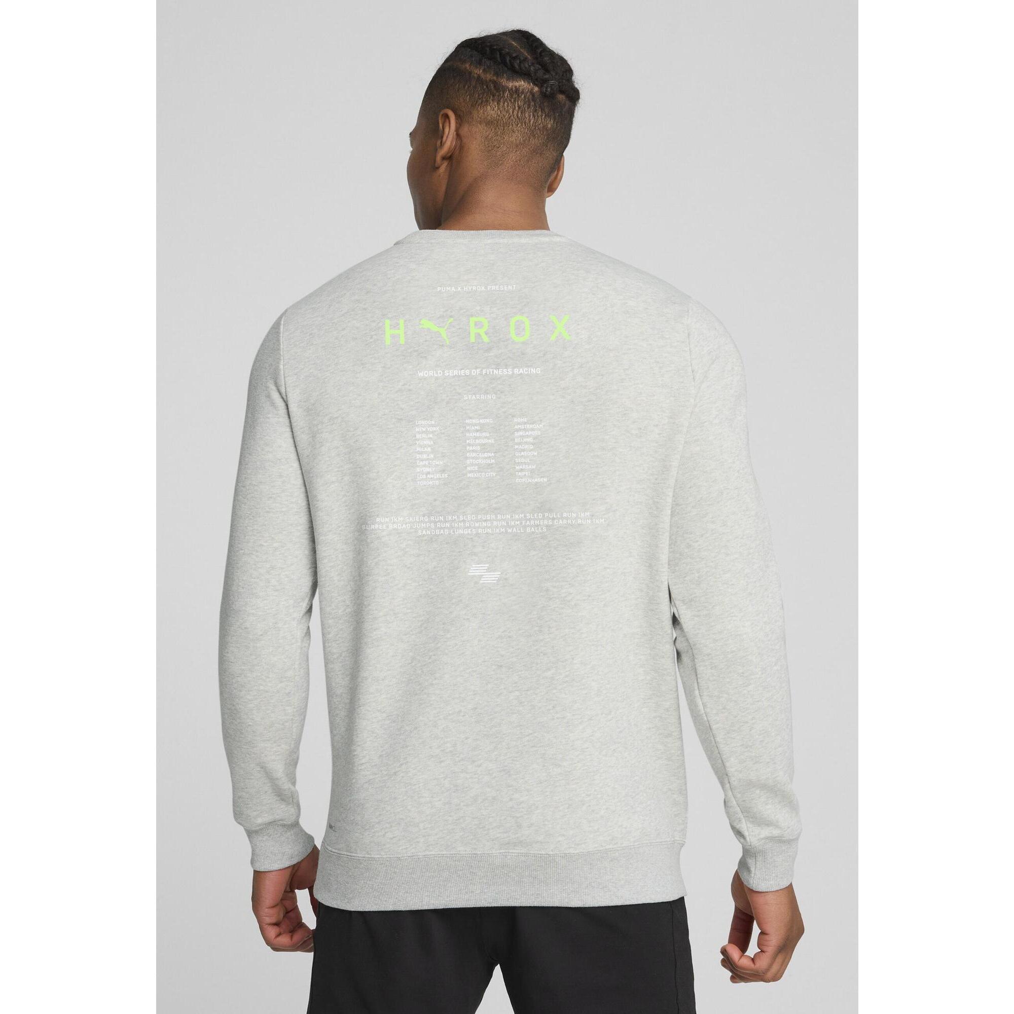Męska gruba bluza PUMA × HYROX PUMA Light Gray Heather