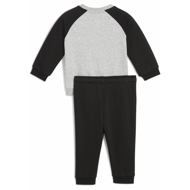 Șort copii regular fit, Minicats Essentials Raglan Crew Set, gri și negru PUMA