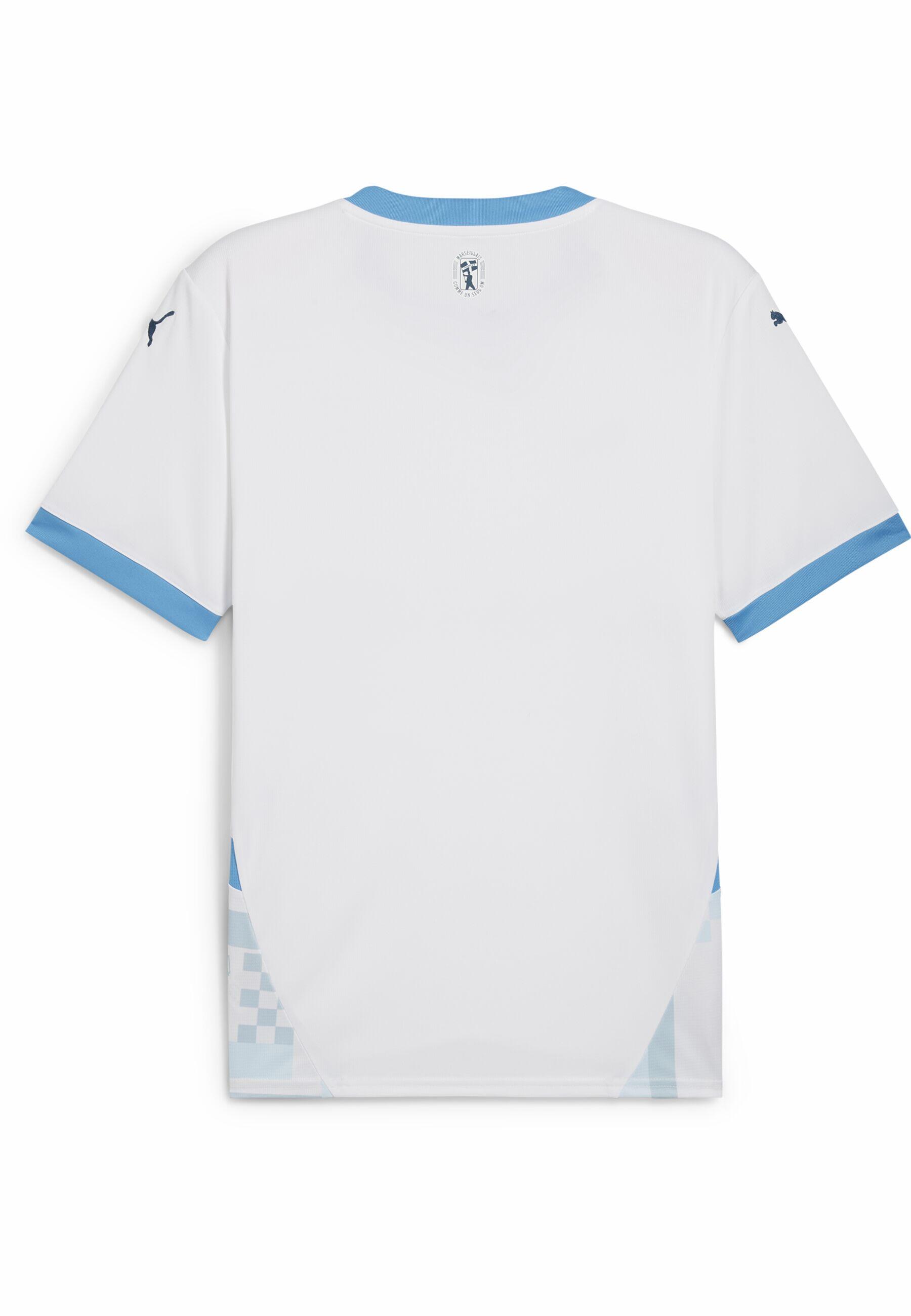 Olympique de Marseille 24/25 Heimtrikot Herren PUMA White Bleu Azur Blue 4/7