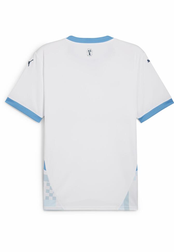 Młodzieżowa koszulka domowa Olympique Marsylia 24/25 PUMA White Bleu Azur Blue