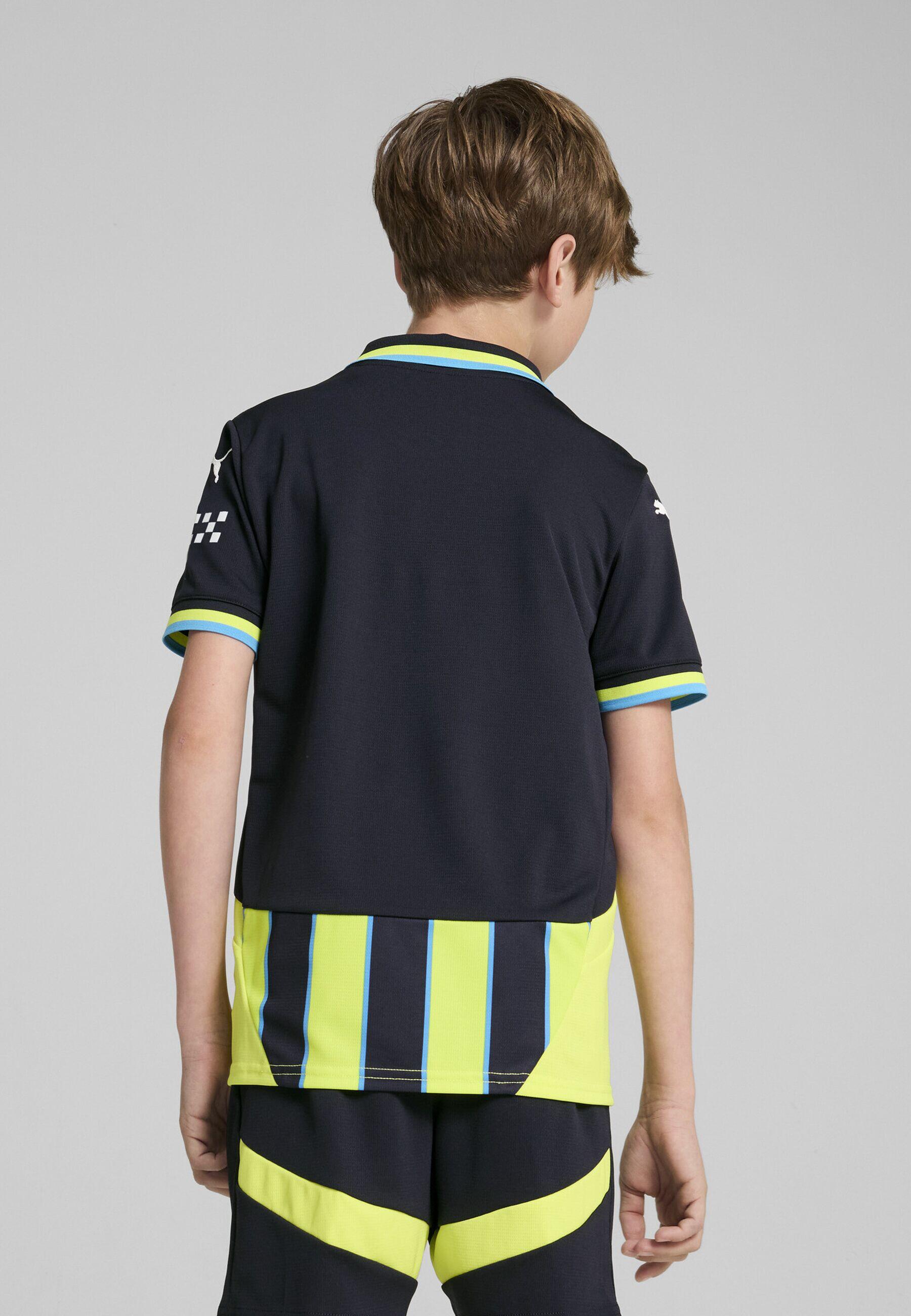 Manchester City 24/25 uitshirt voor jongeren PUMA New Navy Yellow Glow Blue 3/7