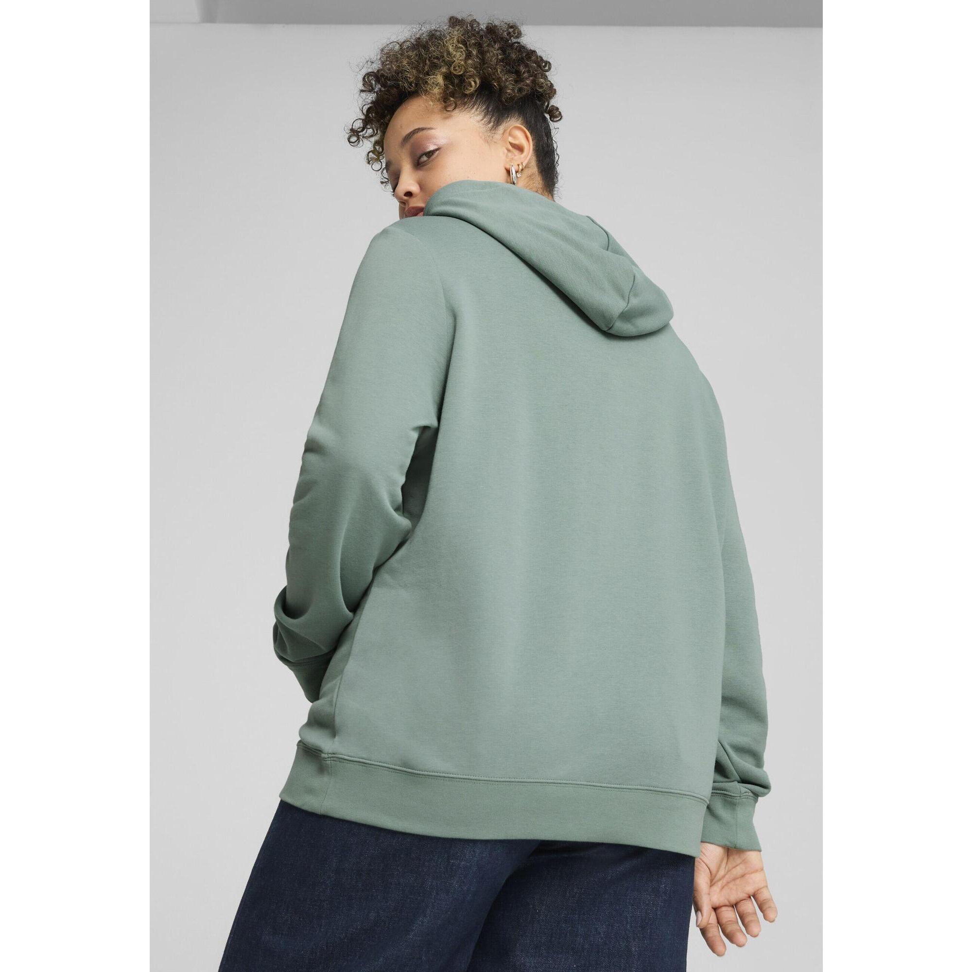 Damska bluza z kapturem z logo No.1 ESS PUMA Green Moon