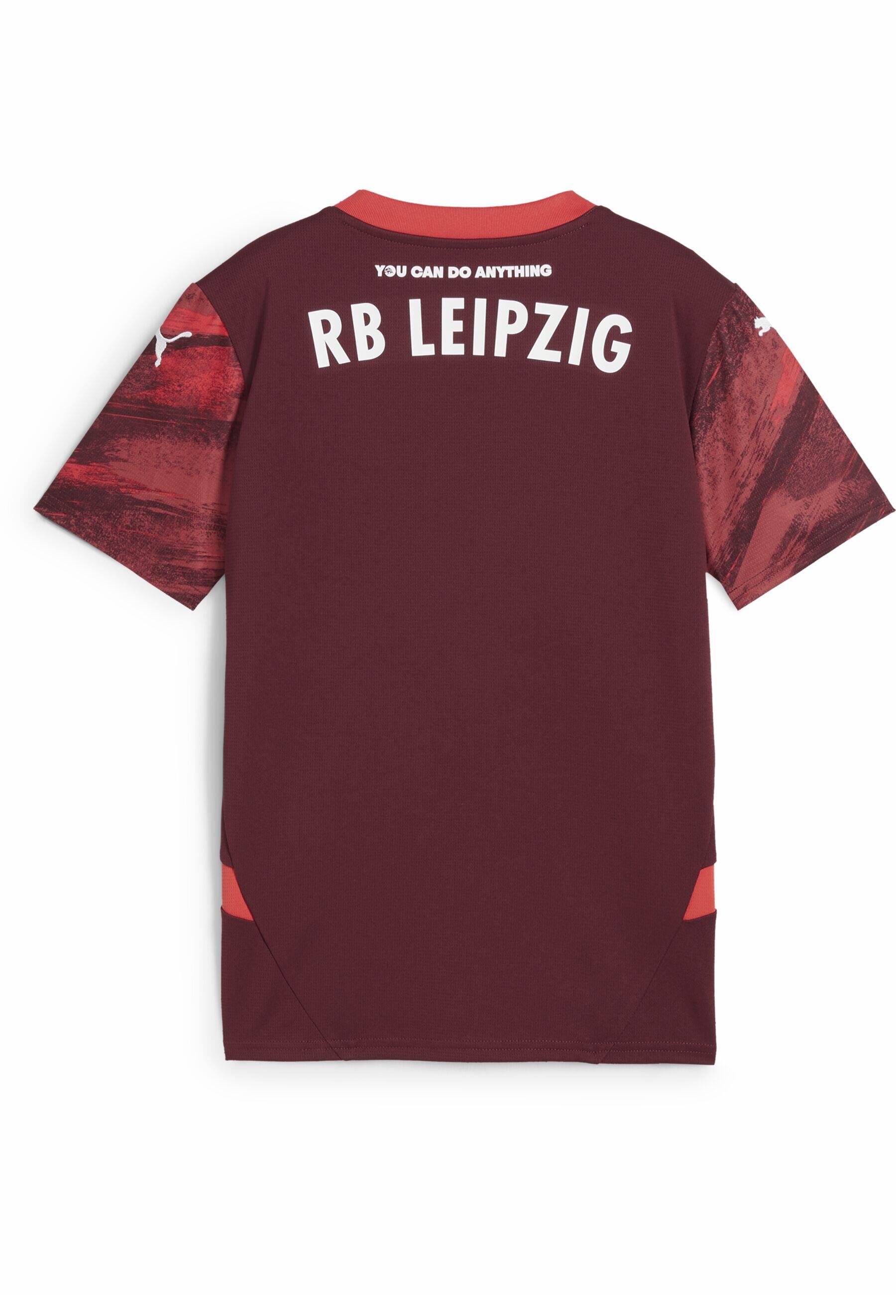 RB Maglia gara Away Leipzig 24/25 da ragazzi PUMA Dark Jasper Active Red 3/4