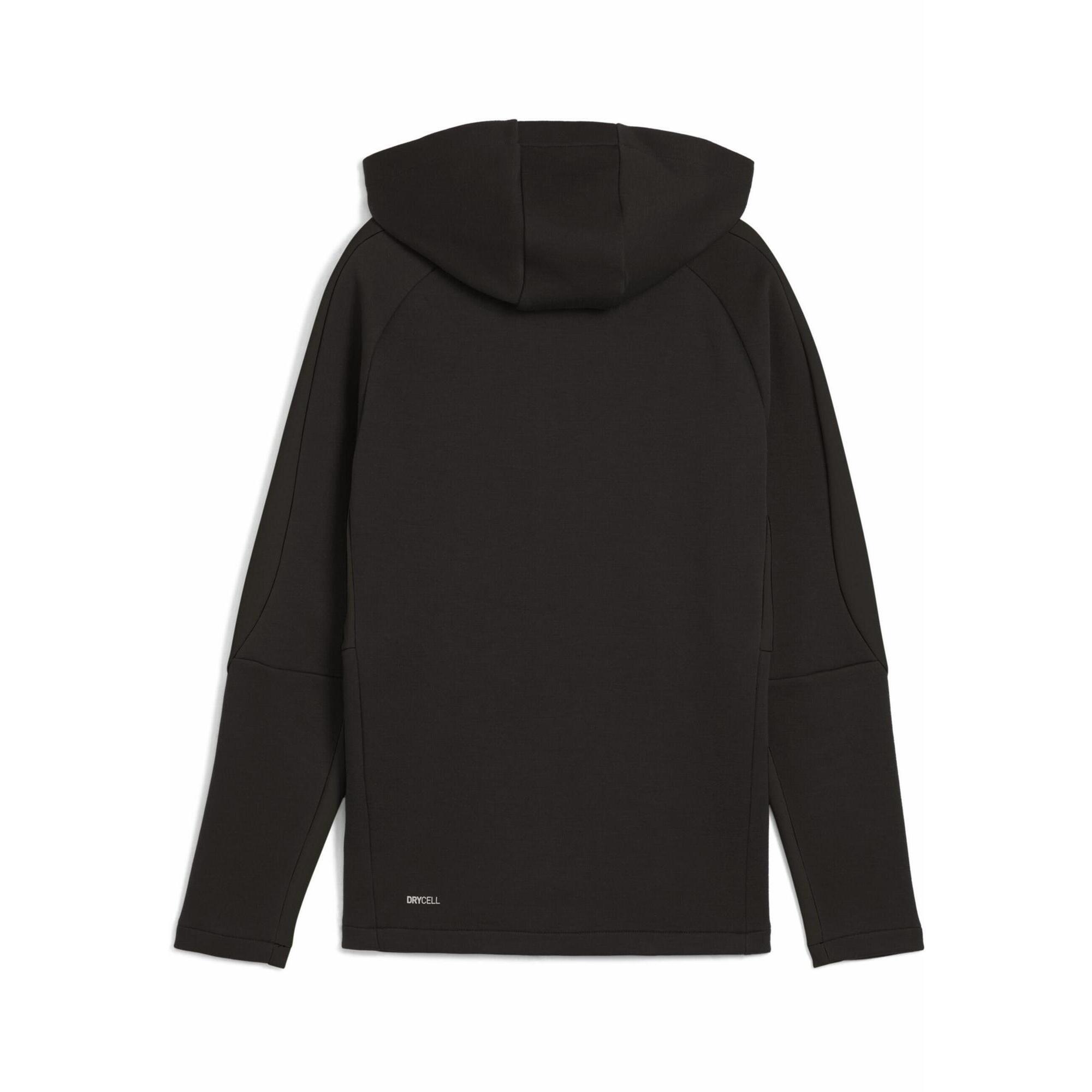 Młodzieżowa bluza z kapturem z zamkiem na całej długości EVOSTRIPE PUMA Black