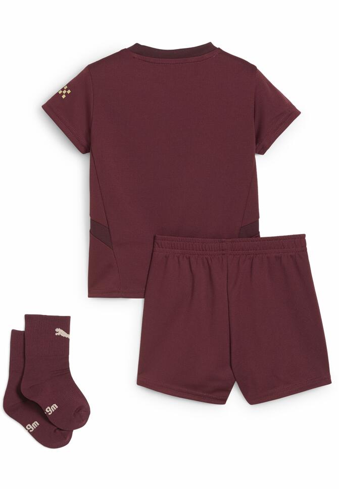 Strój Manchester City 24/25 dla małych dzieci PUMA Dark Jasper Red