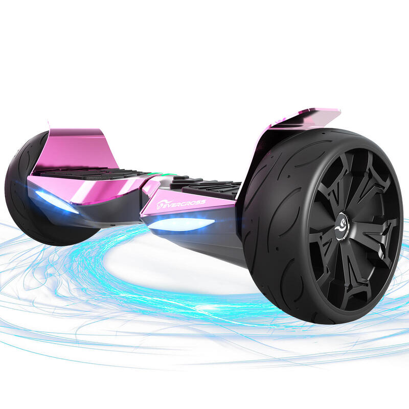 Hoverboard Gyropode 8.5 Luz LED Bluetooth com APP EV5 Rosa