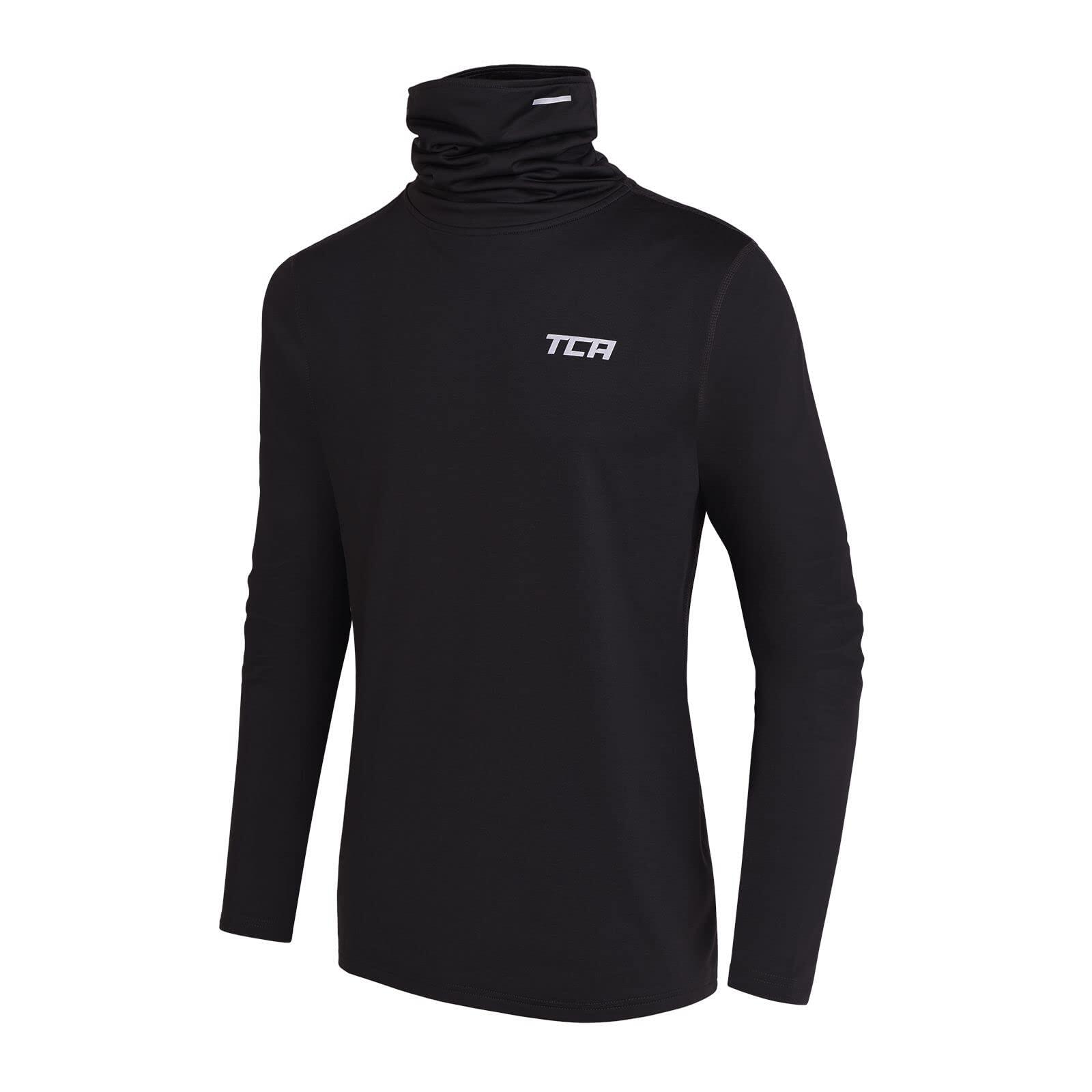 TCA Boy’s Thermal Funnel Neck Top - Black Stealth