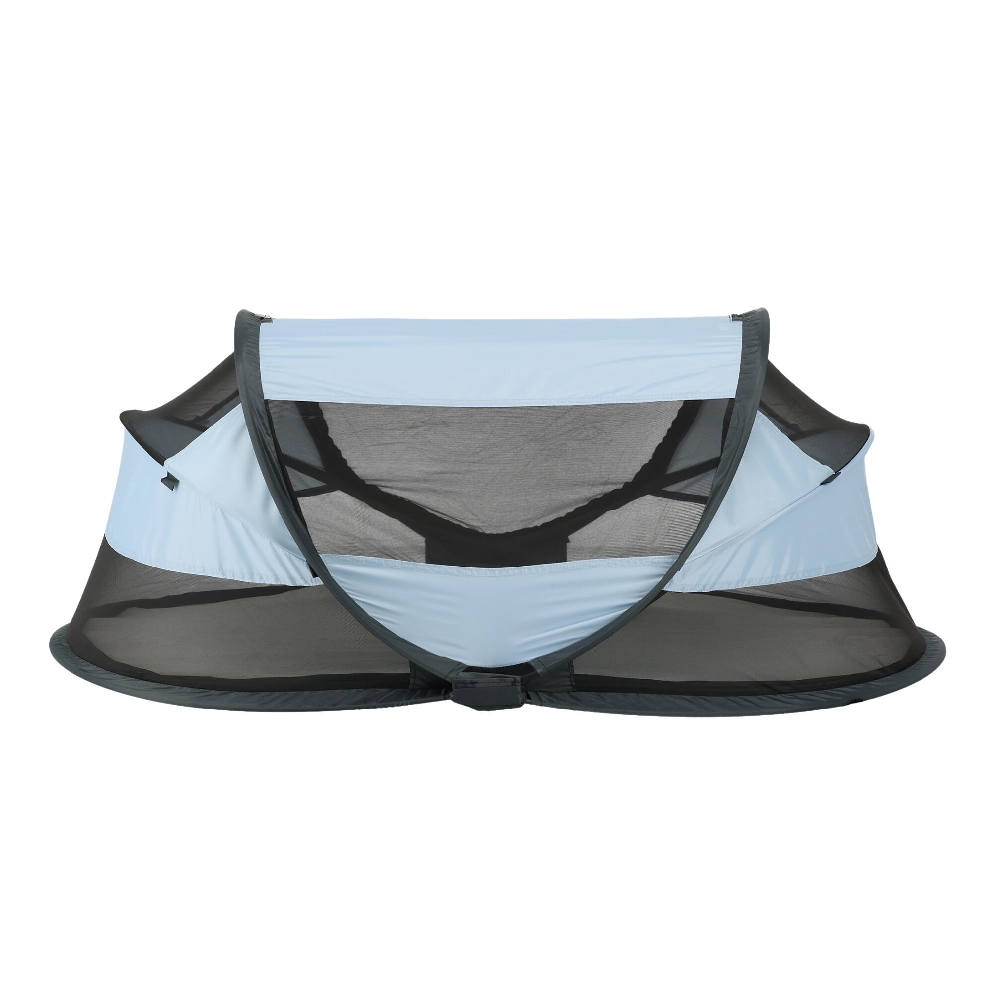Lit de camping Baby Luxe - Avec Matelas Gonflable - Bleu Ciel 3/8