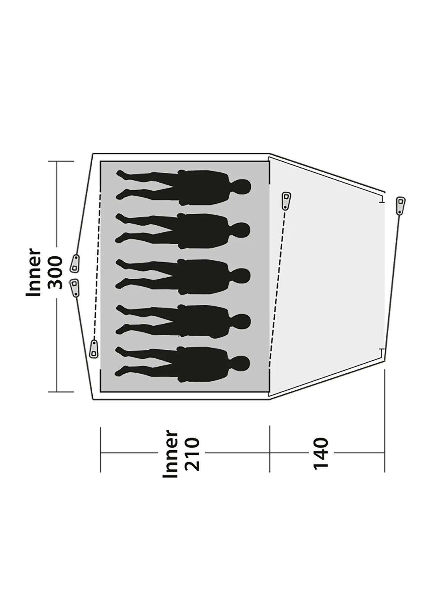 Cloud 5 Poled Camping Tent 3/7