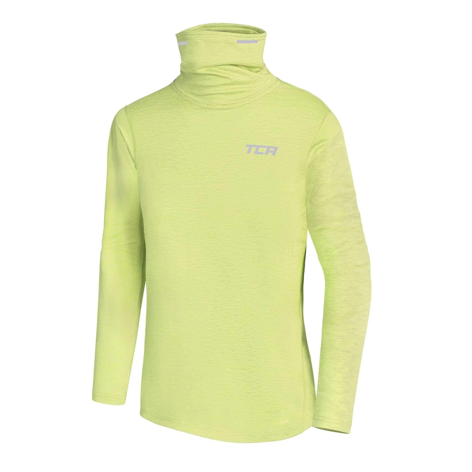 TCA Boy’s Thermal Funnel Neck Top - Lime Punch