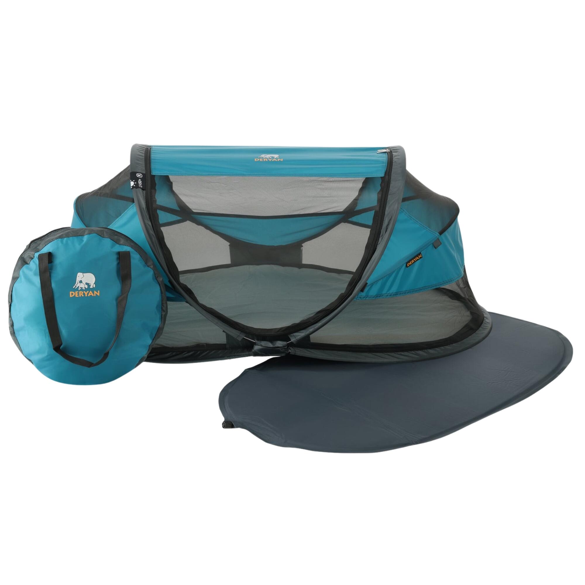 Lit de voyage Baby Luxe - Inclut un matelas autogonflant - Océan 4/8