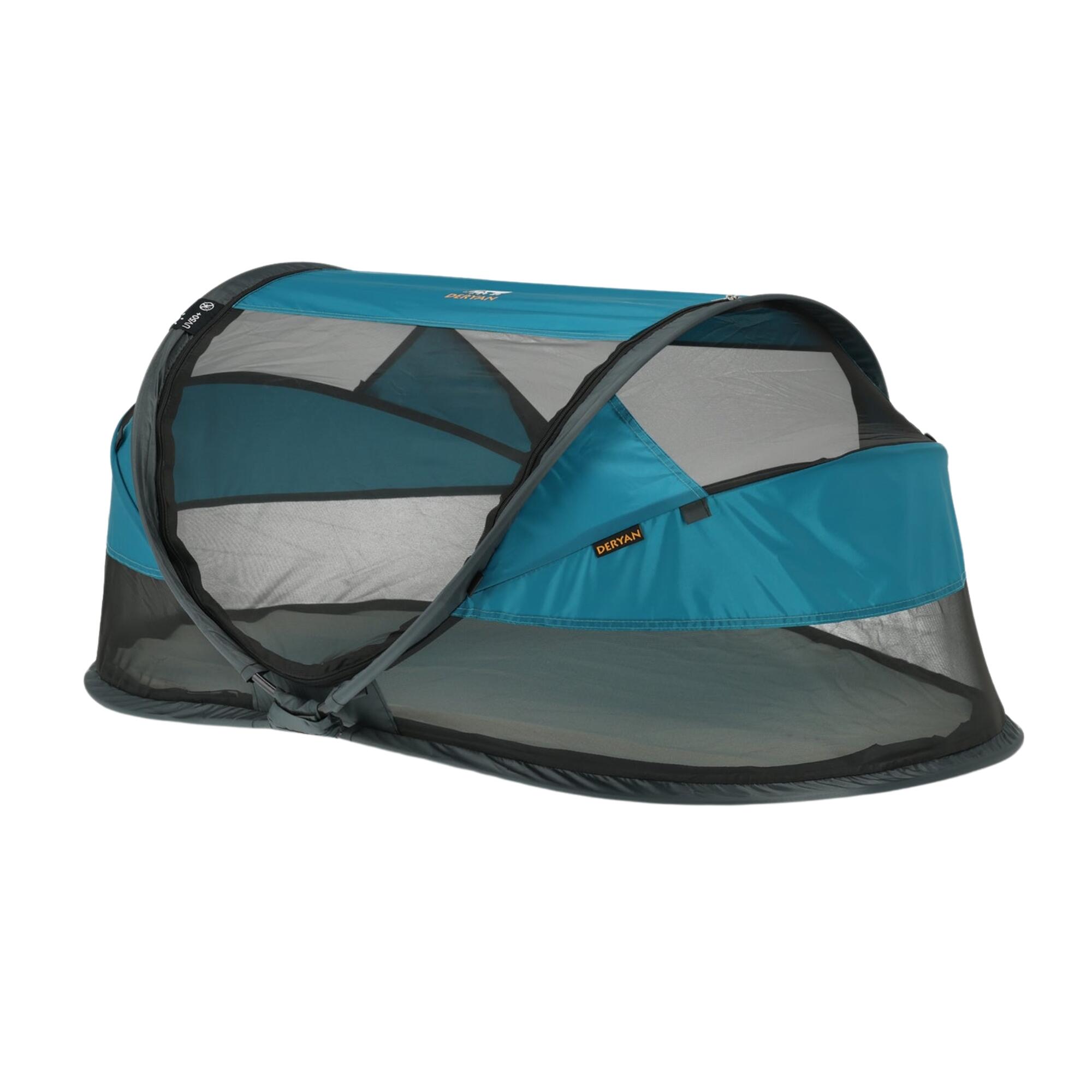 Lit de voyage Baby Luxe - Inclut un matelas autogonflant - Océan 2/8