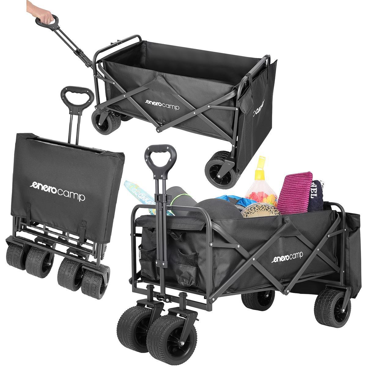 Wózek do transportu sprzętu kempingowego Enero Camp Deluxe składany