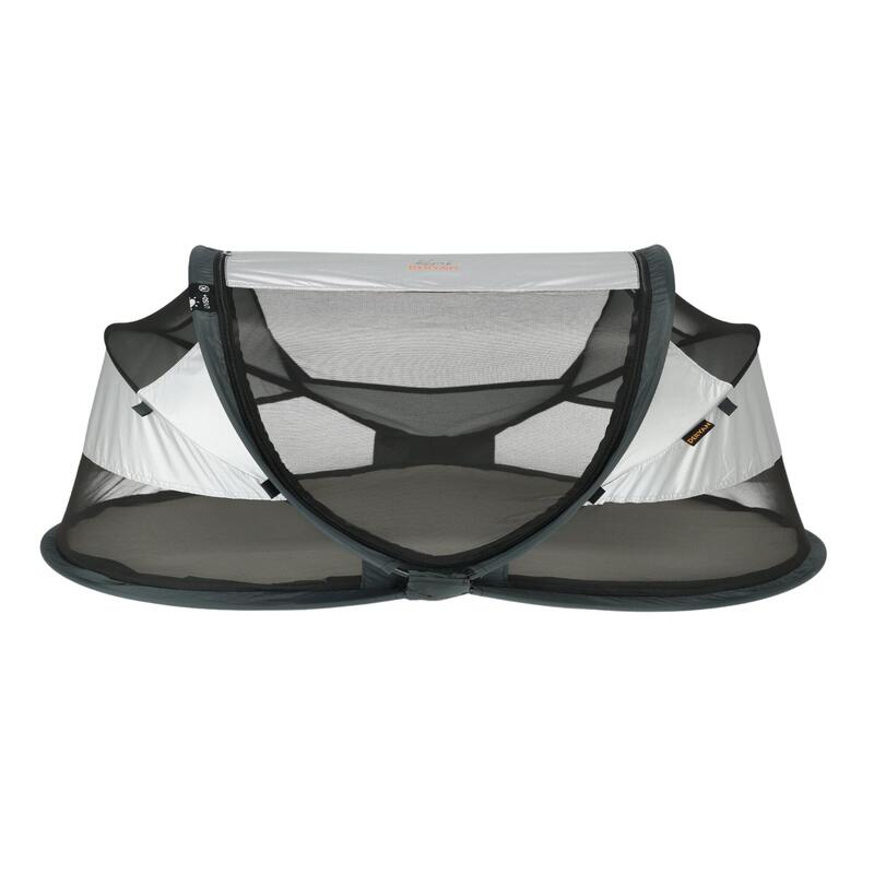 Pătuț de camping Baby Luxe – inclus saltea autogonflabilă – argintiu