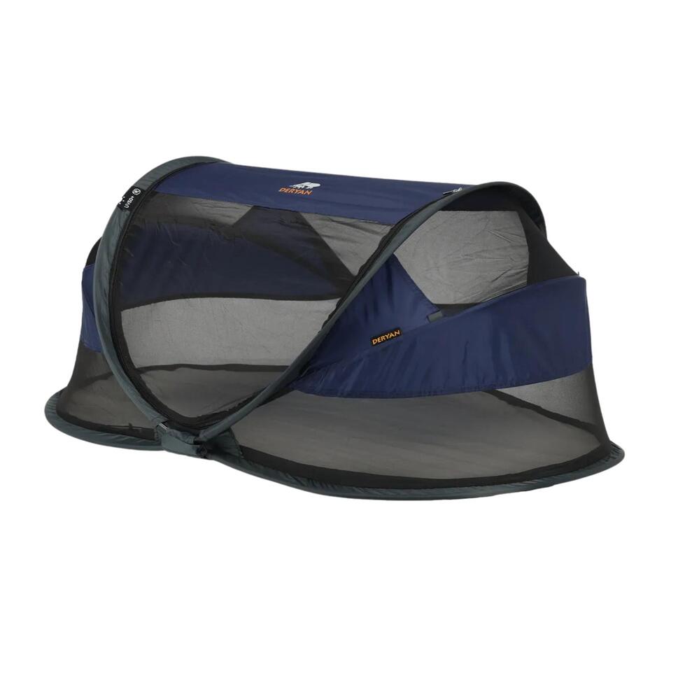 Deryan Baby Luxury Camping Bed – w tym samopompujący materac – granatowy