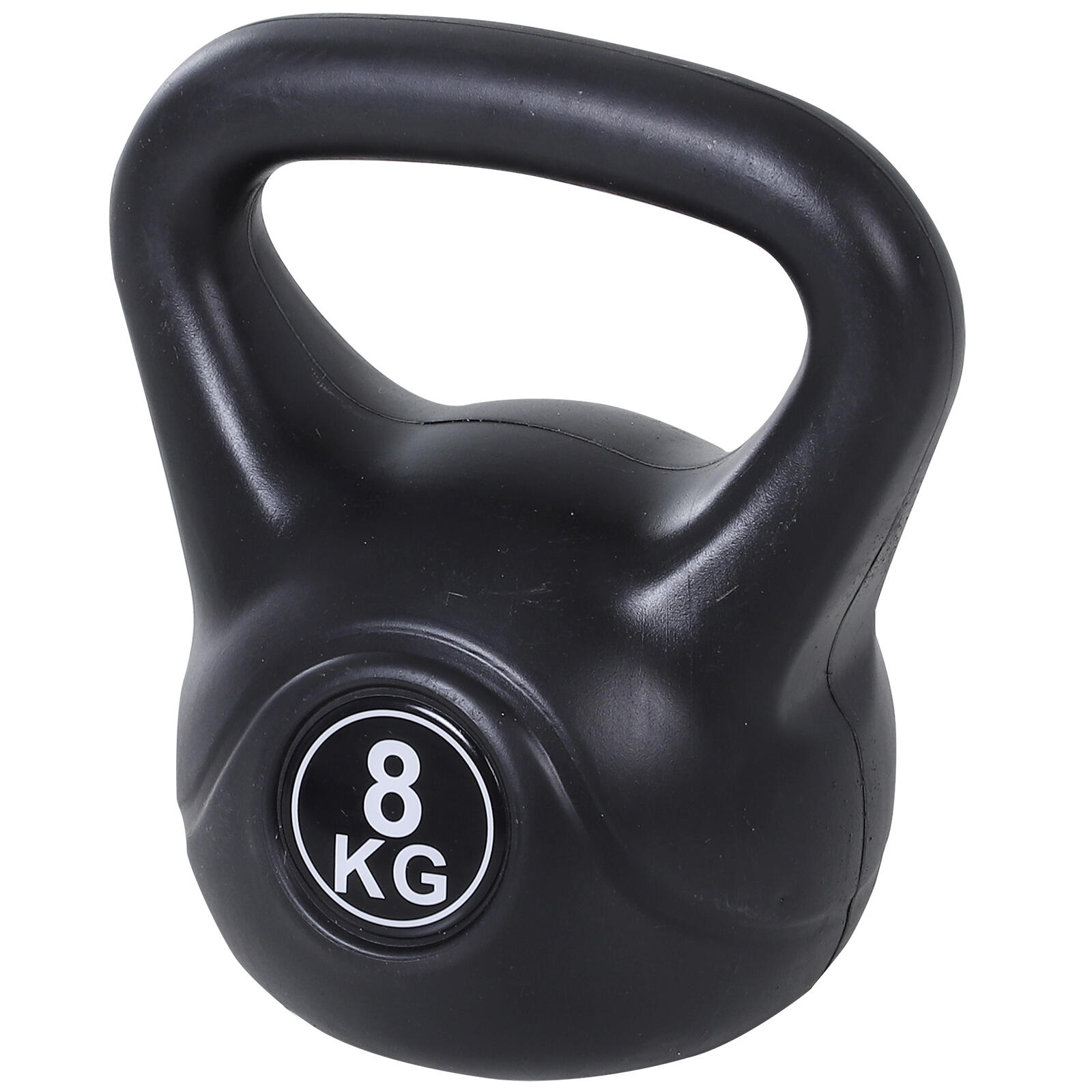 HOMCOM HOMCOM Kettlebell 8 kg per Allenamento Cross Training Nero