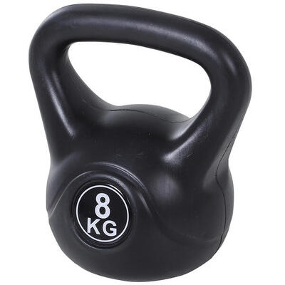HOMCOM Kettlebell 8 kg per Allenamento Cross Training Nero