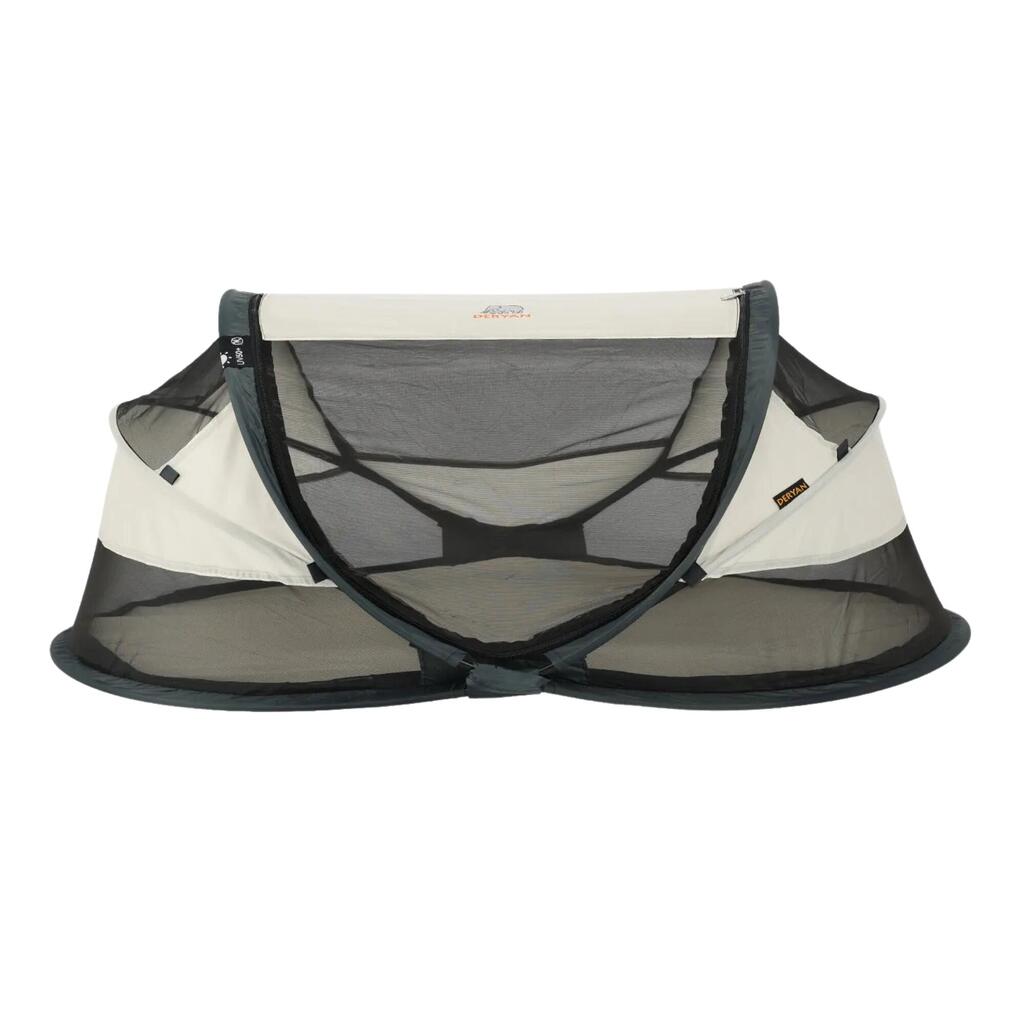 Baby Luxe Camping Bed – Including Self-Inflating Mattress - Cream