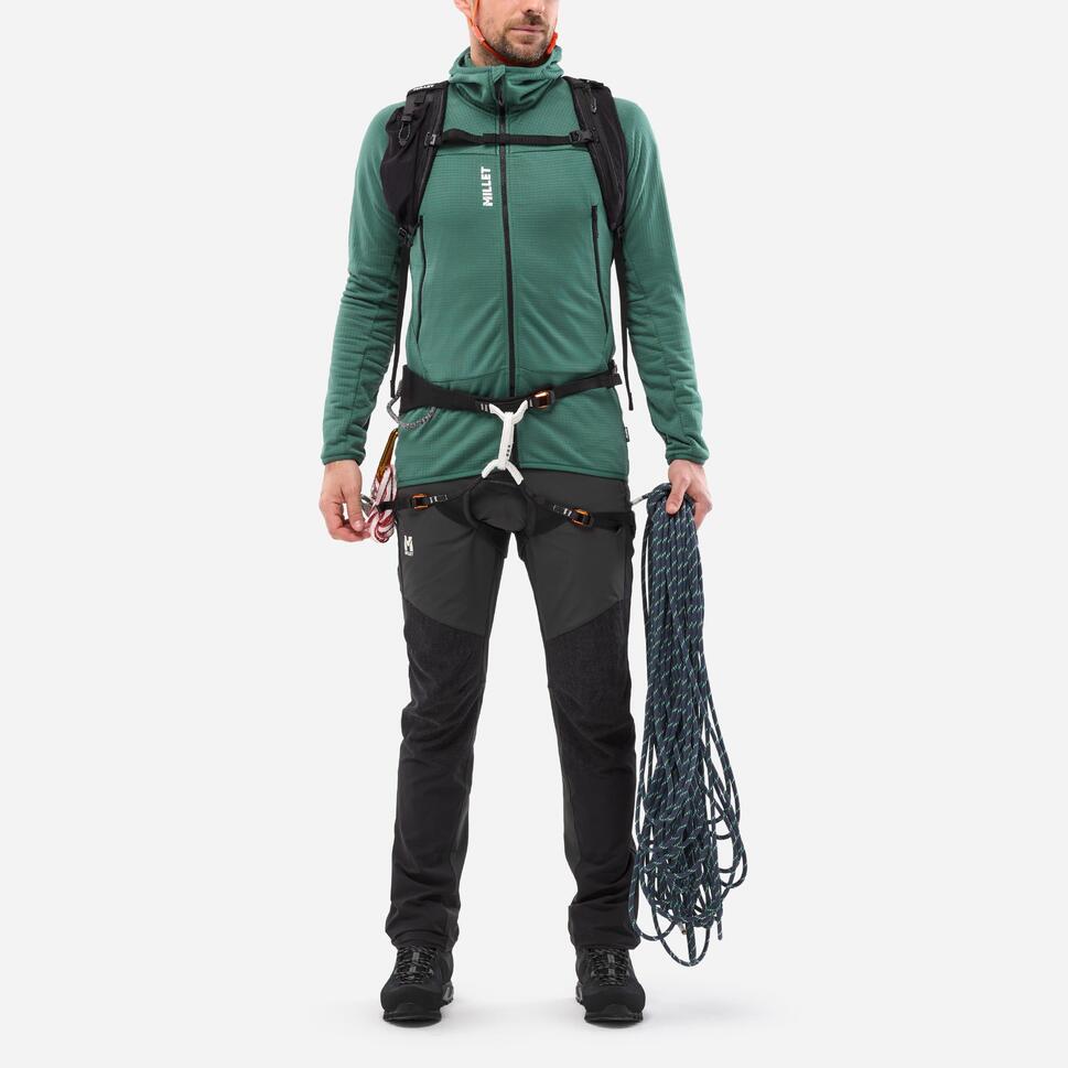 Bluza turystyczna męska Millet Fusion Grid Hoodie active fit POLARTEC Powergrid