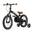 Deryan Vélo Enfant 3-en-1 - 12 inch - Draisienne - Incl. roulettes