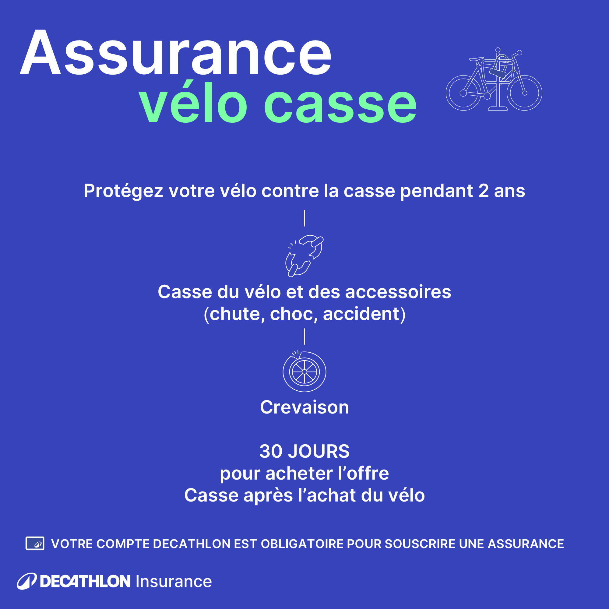 Assurance casse vélo de 1000 à 1499,99 euros - 2 ans 2/2