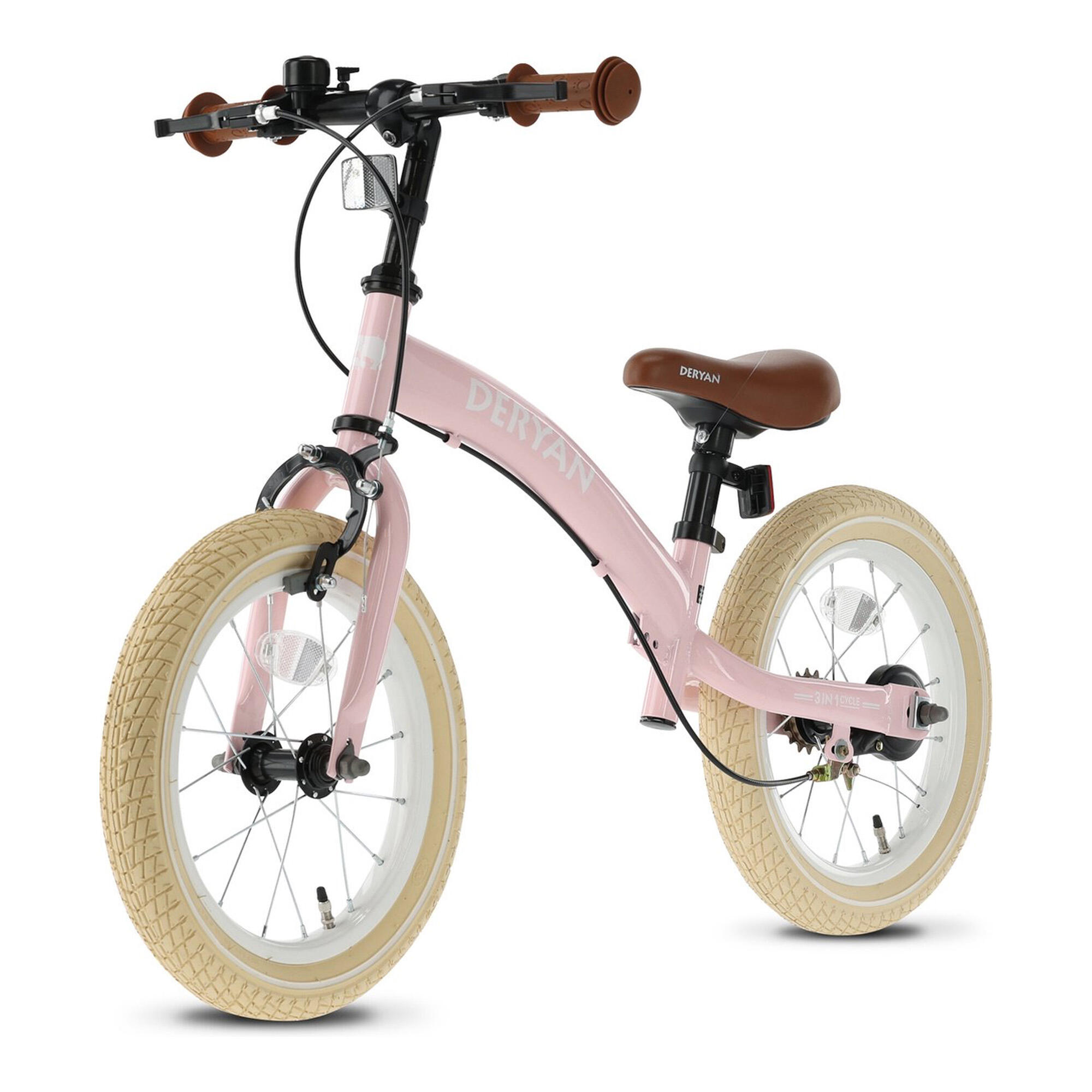 Deryan 3-in-1 Kinderfahrrad - 12 inch - Laufrad - Inkl. Stützräder 6/7