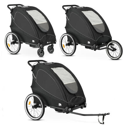Deryan Luxe Bicycle Trailer - remorque pour vélo et landau - Noir