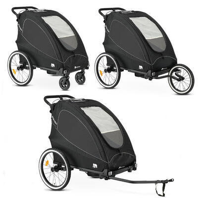 Deryan Luxe Bicycle Trailer - Kinderwagen und Laufkinderwagen - Schwarz