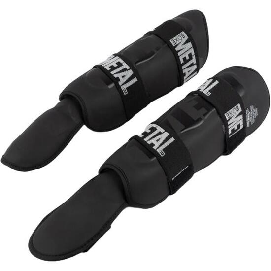 Metal Boxe Protège-Tibia Pro. Noir Xl