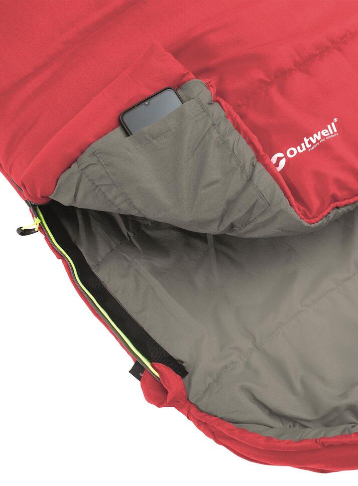 Śpiwór dla dzieci Outwell Campion Junior (140 cm) - red LEWY