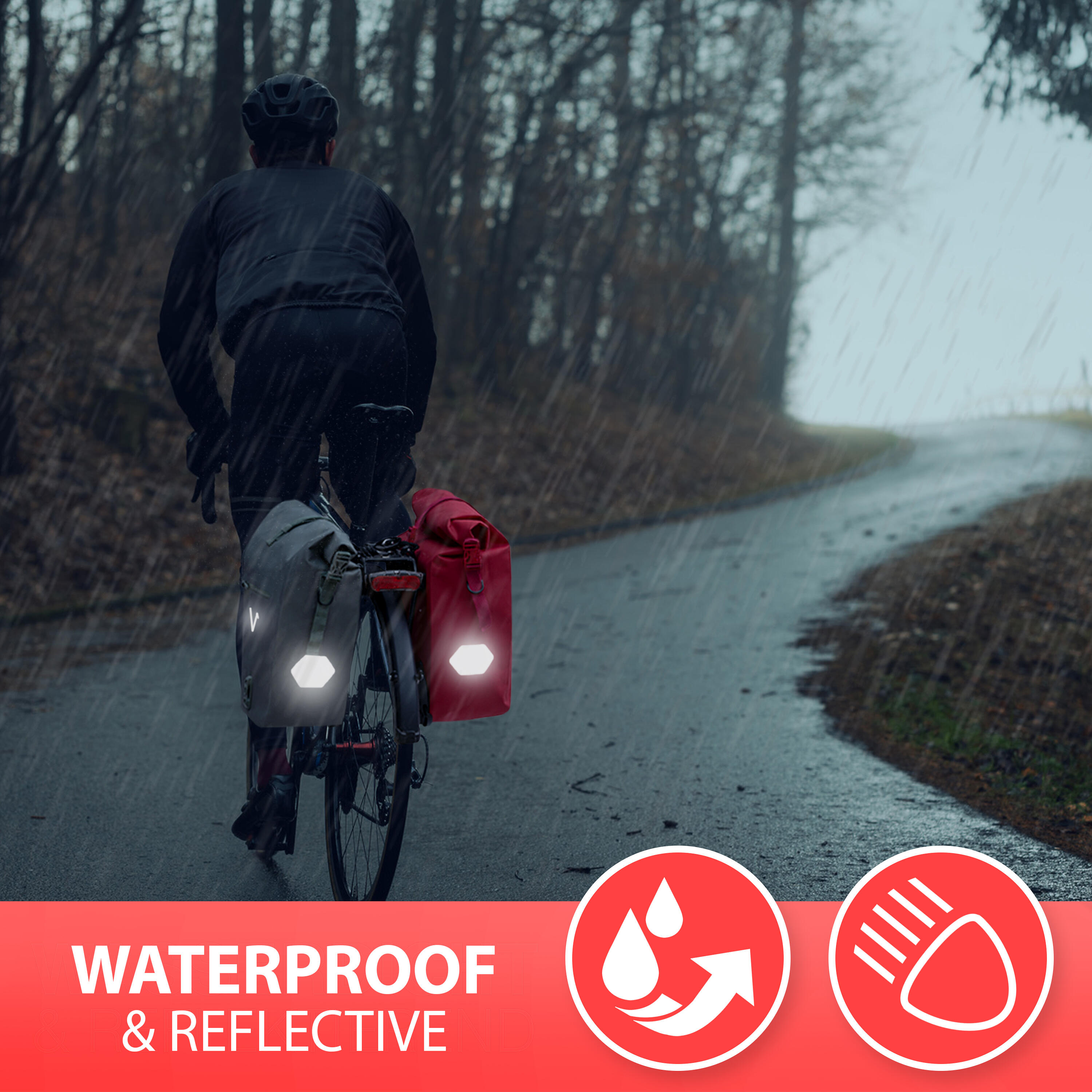 Fahrradtasche Wasserdichte 2in1 Gepäckträgertasche und Umhängetasche 28L - Ocean 5/6