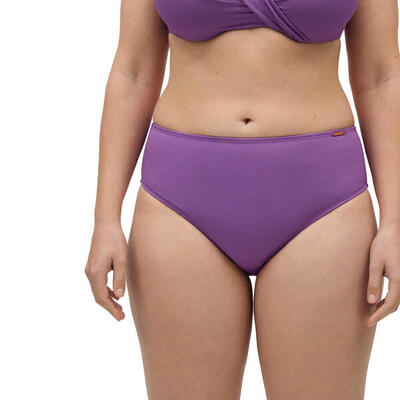 Braga bikini reductora alta micropiqué violeta