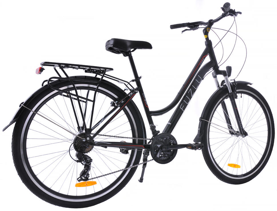Rower trekkingowy 28 Fuzlu Core Lady amor. 18" czarny/czerwony/biały