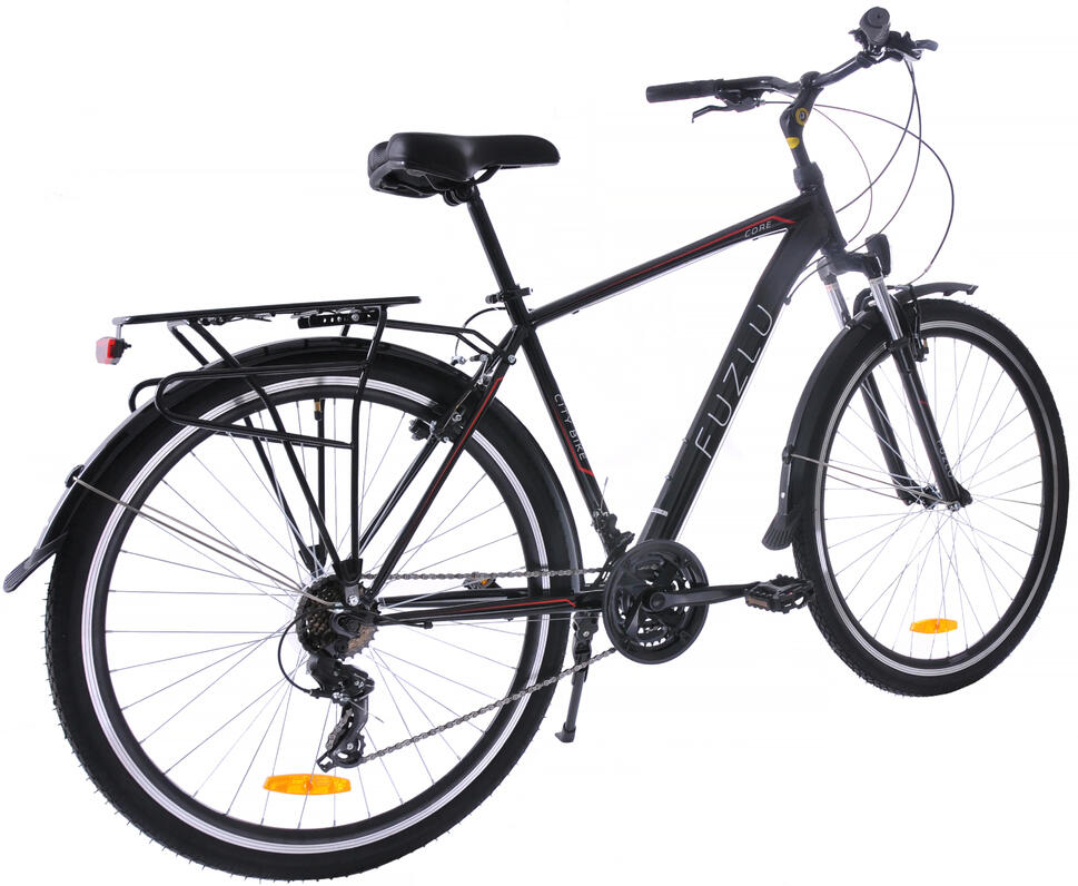 Rower trekkingowy 28 Fuzlu Core Men amor. (20") czarny/czerwony/biały połysk