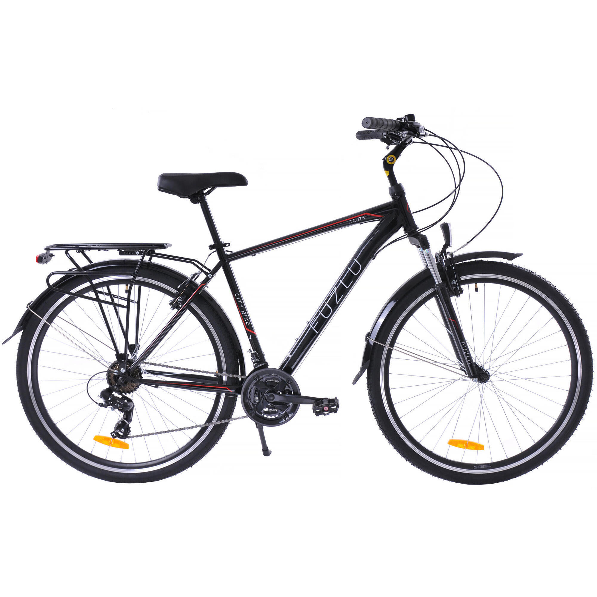 Rower trekkingowy 28 Fuzlu Core Men amor. (20") czarny/czerwony/biały połysk