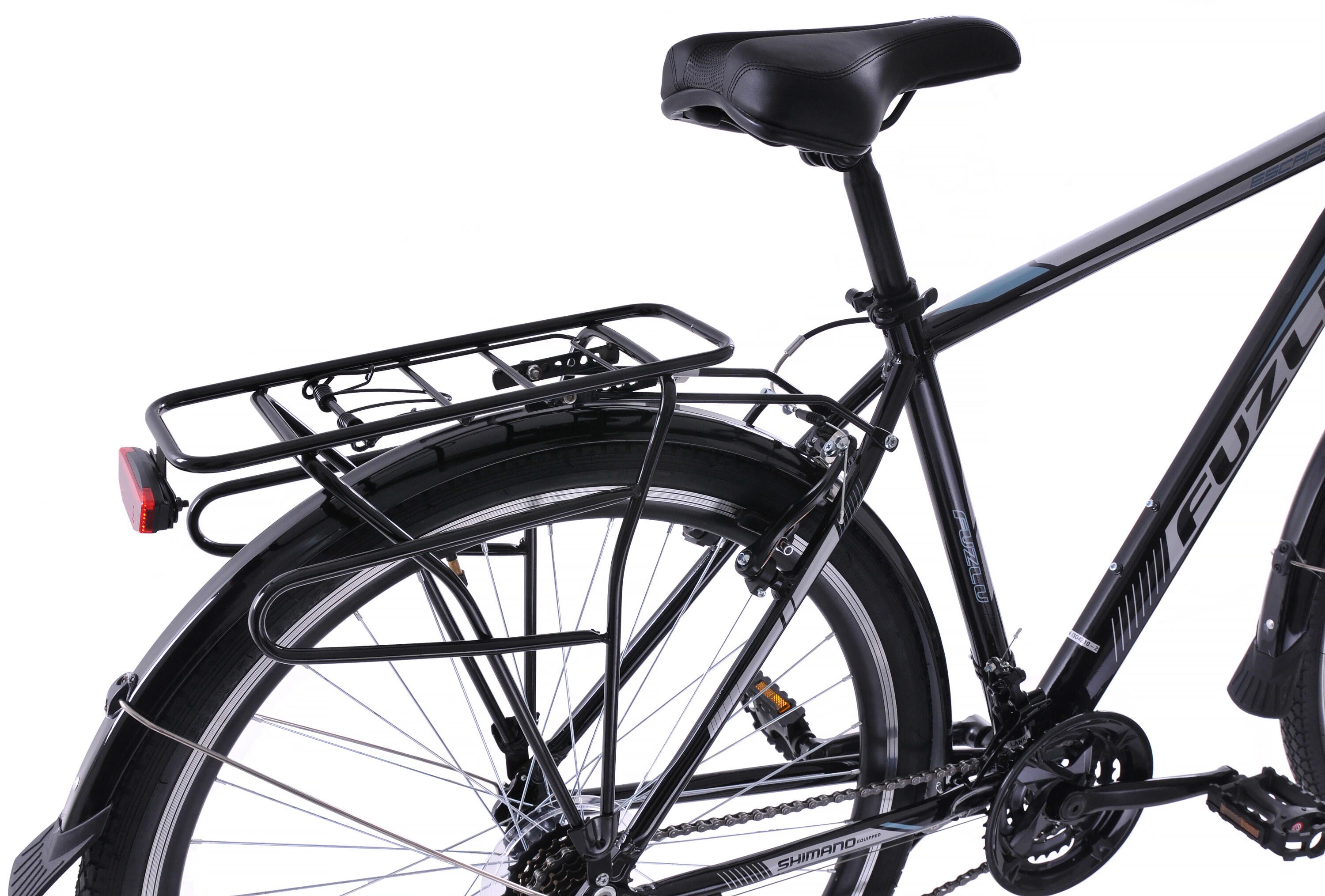 Rower trekkingowy 28 Fuzlu Escape 1.0 Men (20") czarny/srebrny połysk 3/4