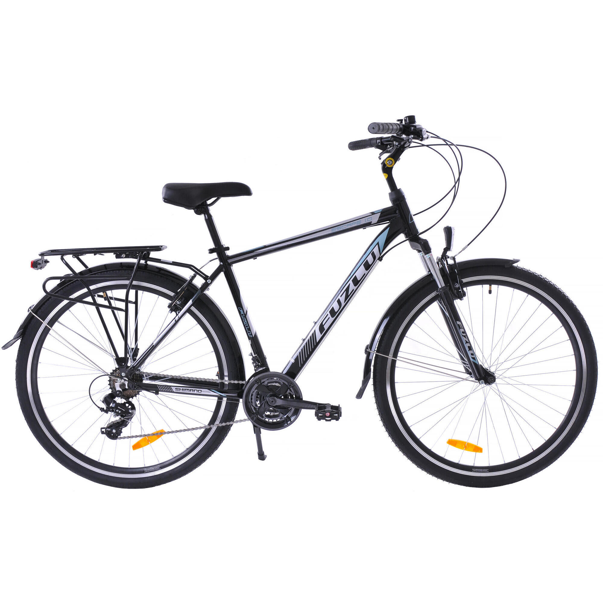Rower trekkingowy 28 Fuzlu Escape 1.0 Men (20") czarny/srebrny połysk