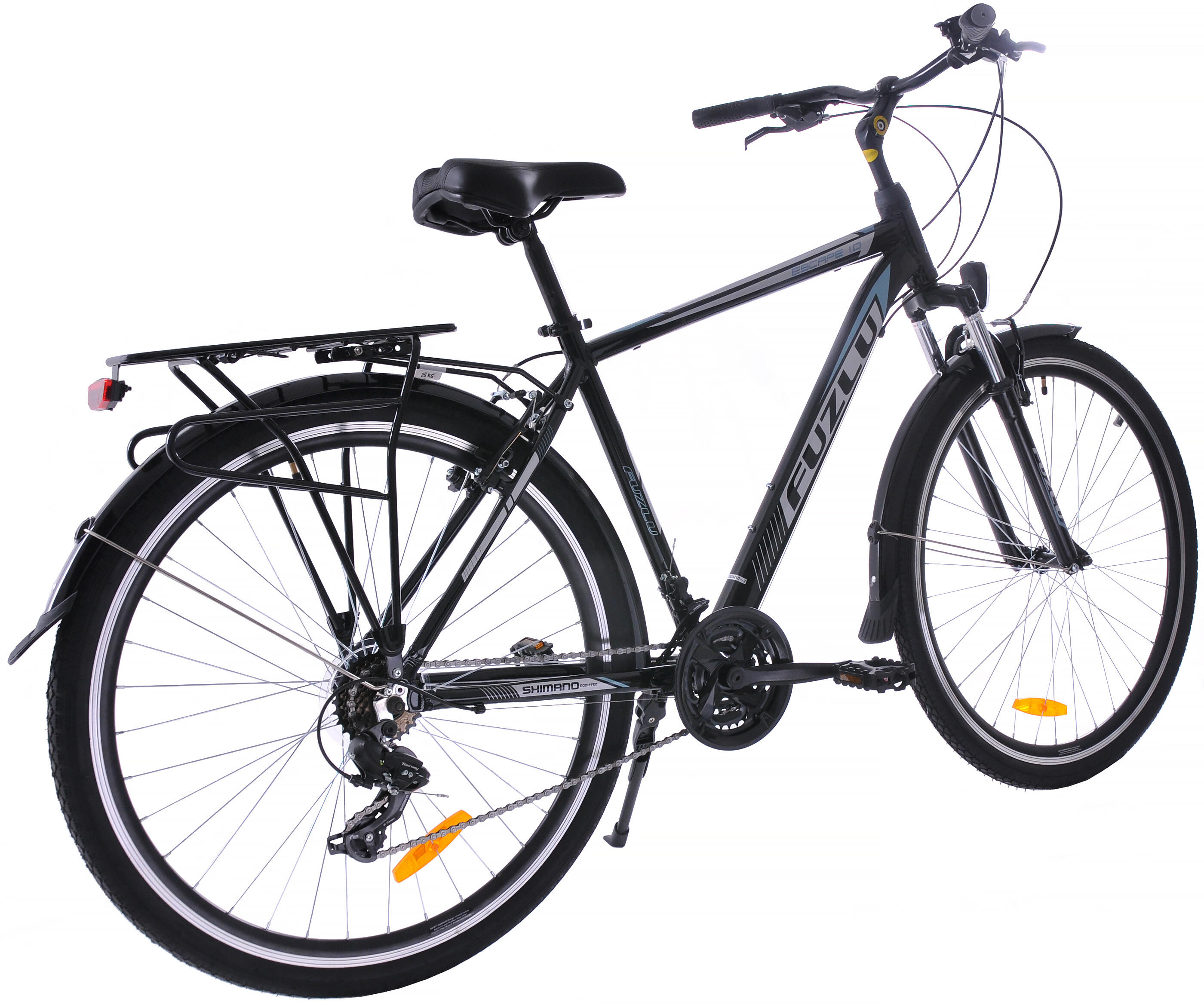 Rower trekkingowy 28 Fuzlu Escape 1.0 Men (20") czarny/srebrny połysk 2/4
