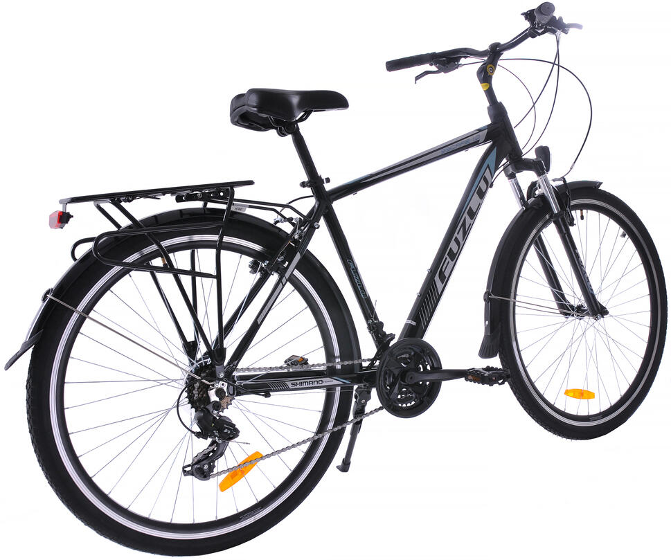 Rower trekkingowy 28 Fuzlu Escape 1.0 Men (20") czarny/srebrny połysk