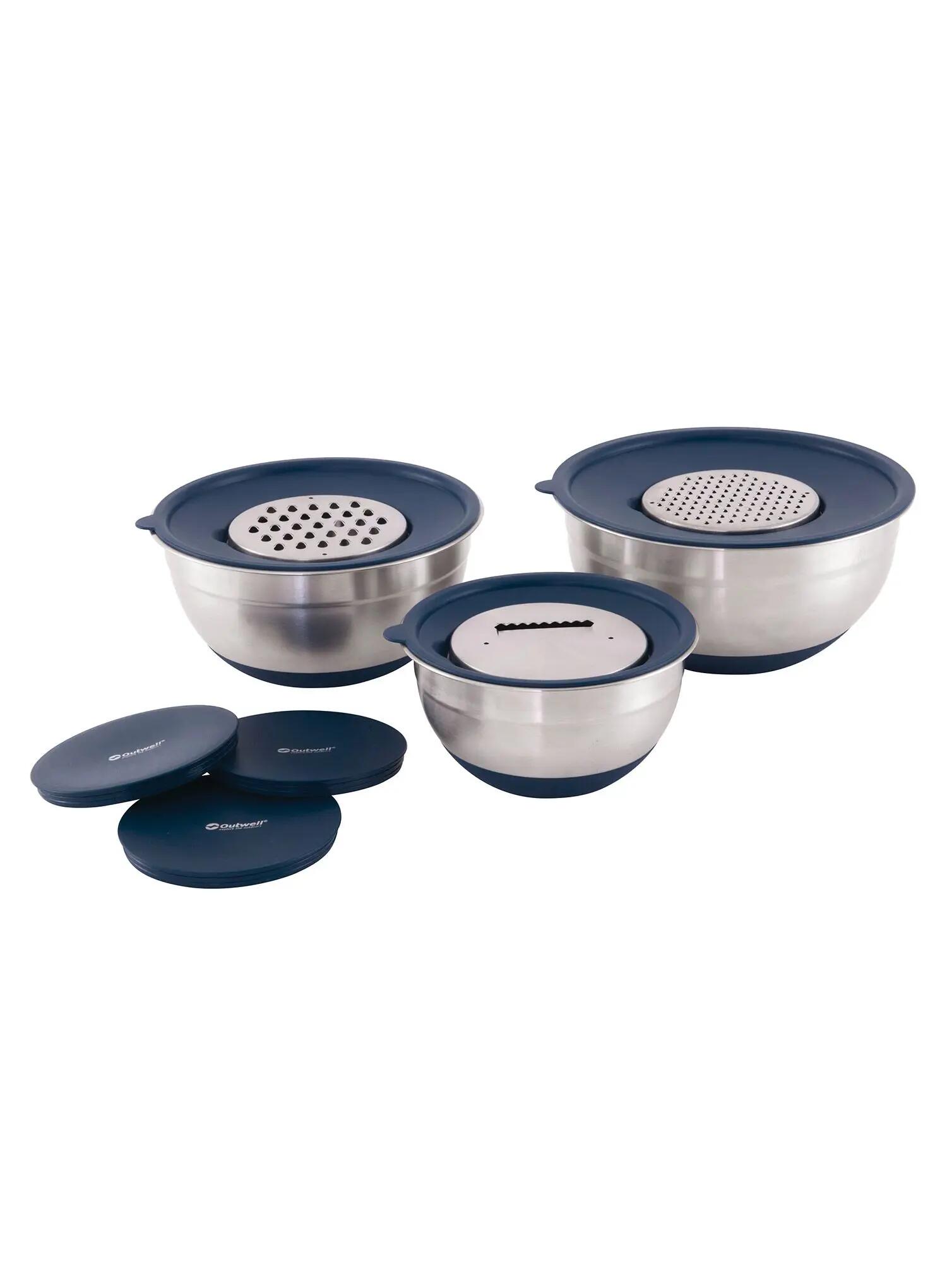 Zestaw naczyń Outwell Chef Bowl Set with Lids & Graters - silver 3/7
