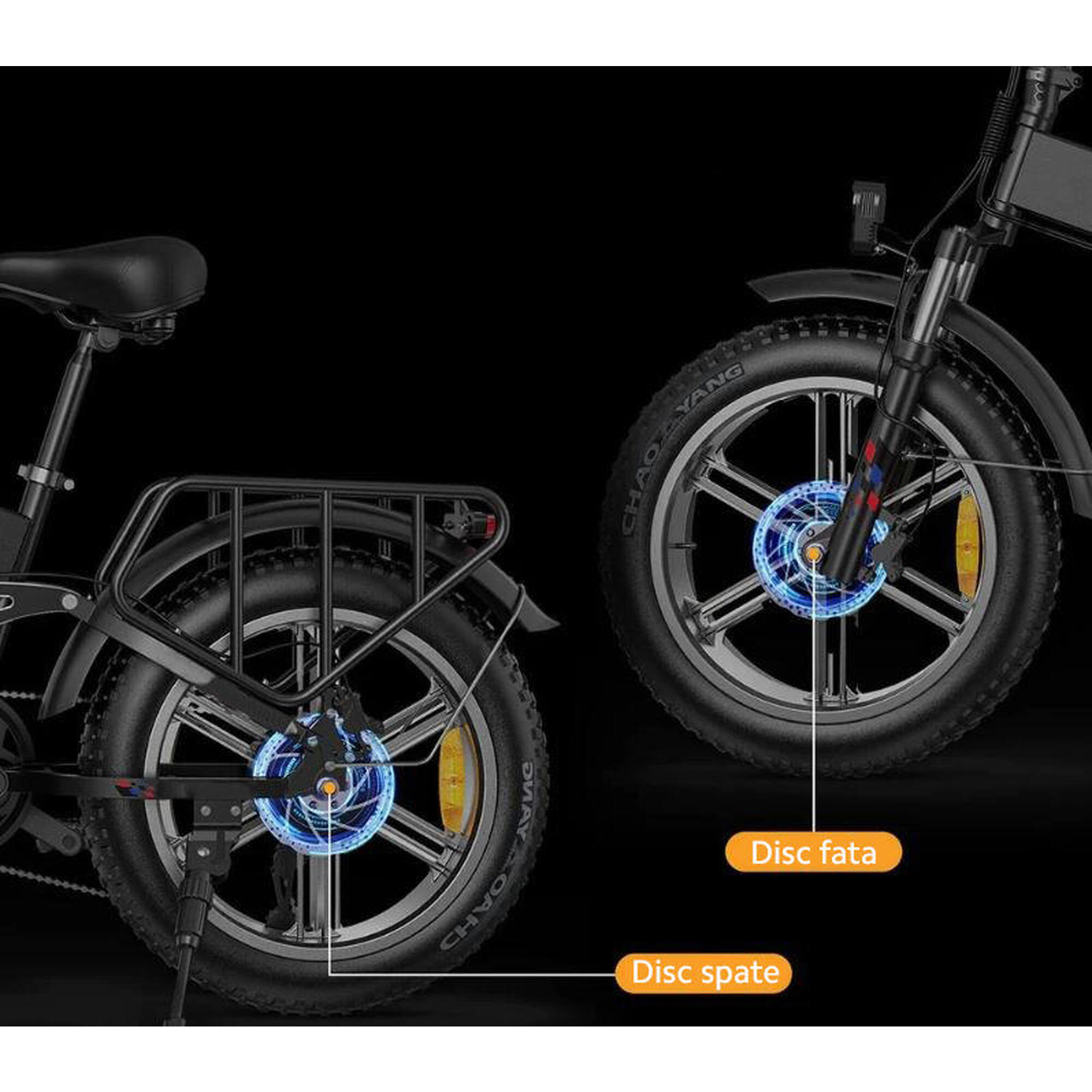 Bicicleta electrica pliabila Ulzomo Dunes 20 E-bike, 750W, 48V 16Ah, Gray, 20.