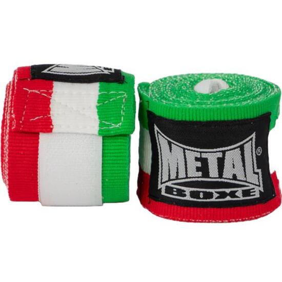 Metal Boxe Bandes De Boxe 2.50 Vert/Blanc/Rouge