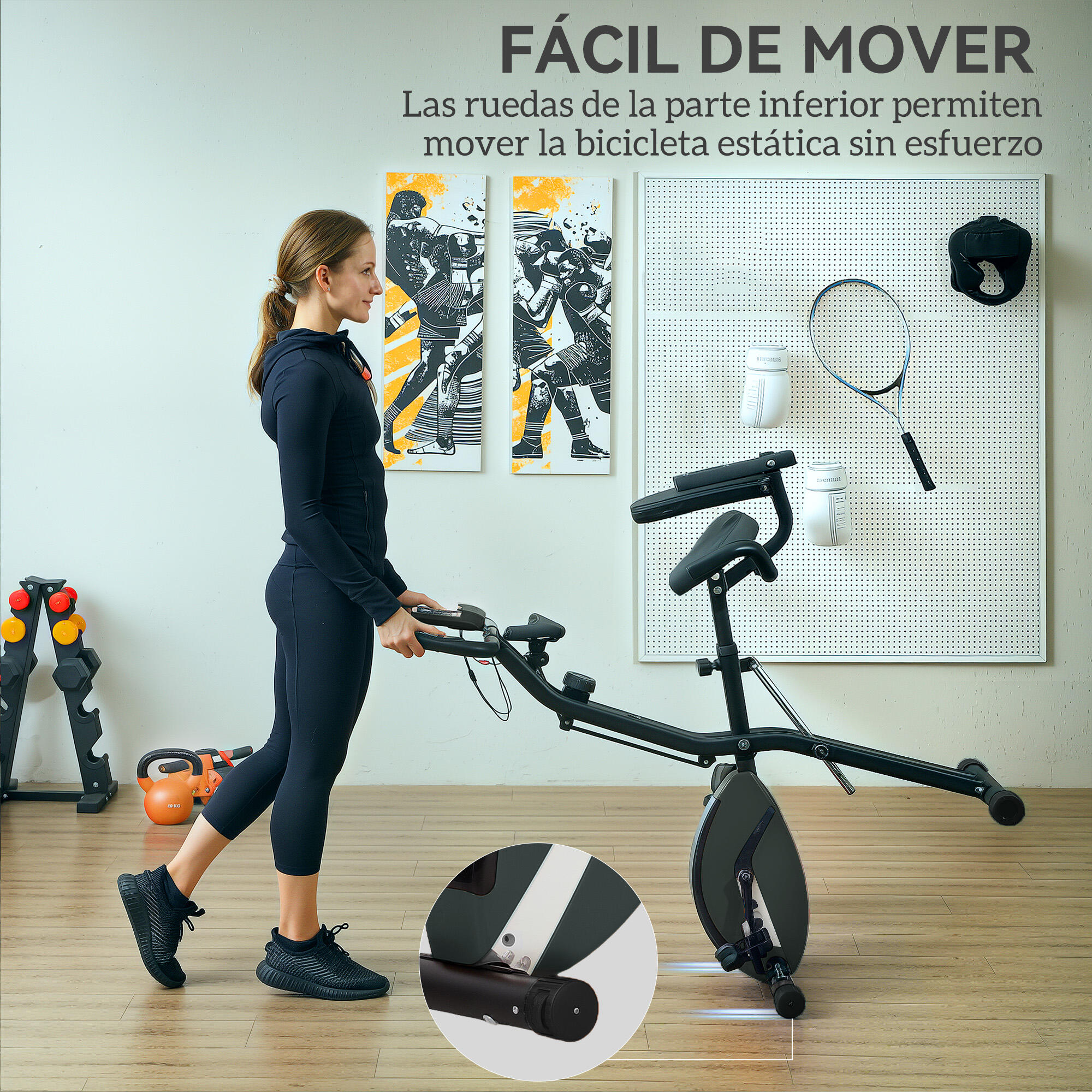 Bicicleta estática 43x97x109 cm preto SPORTNOW 6/7
