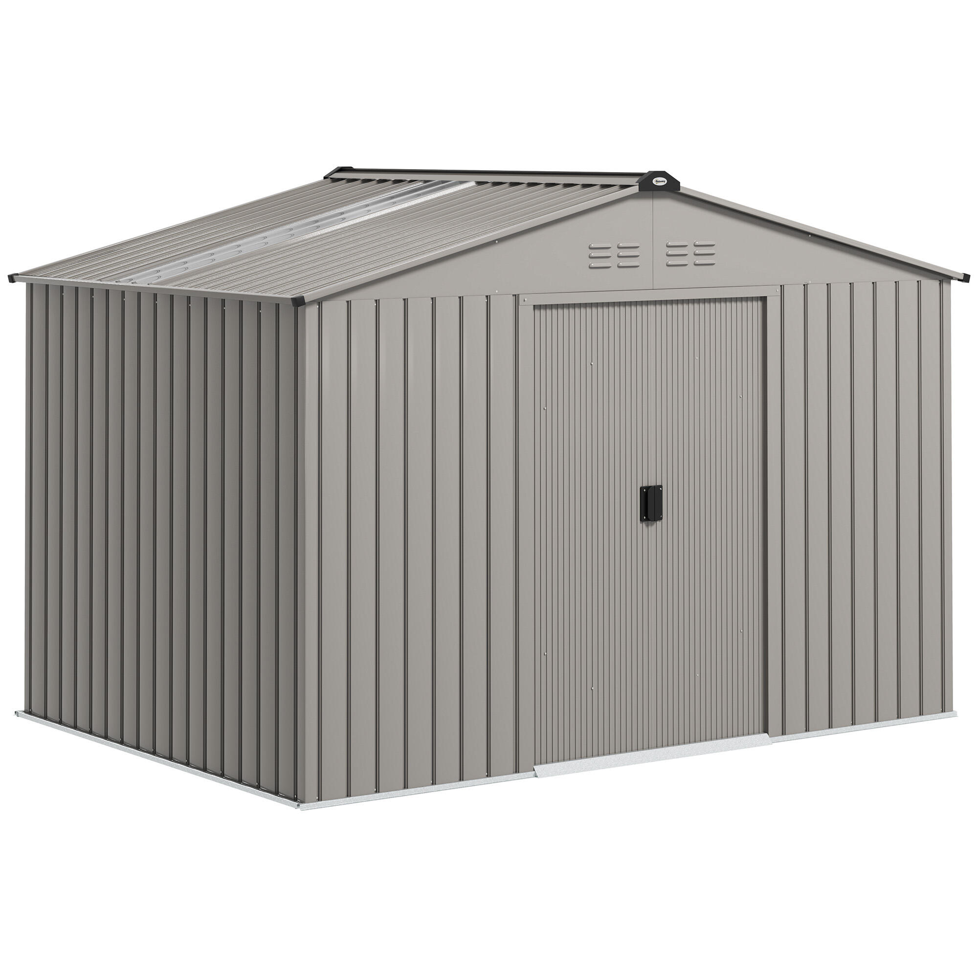 Abrigo de jardim 277x195x192cm cinzento outsunny