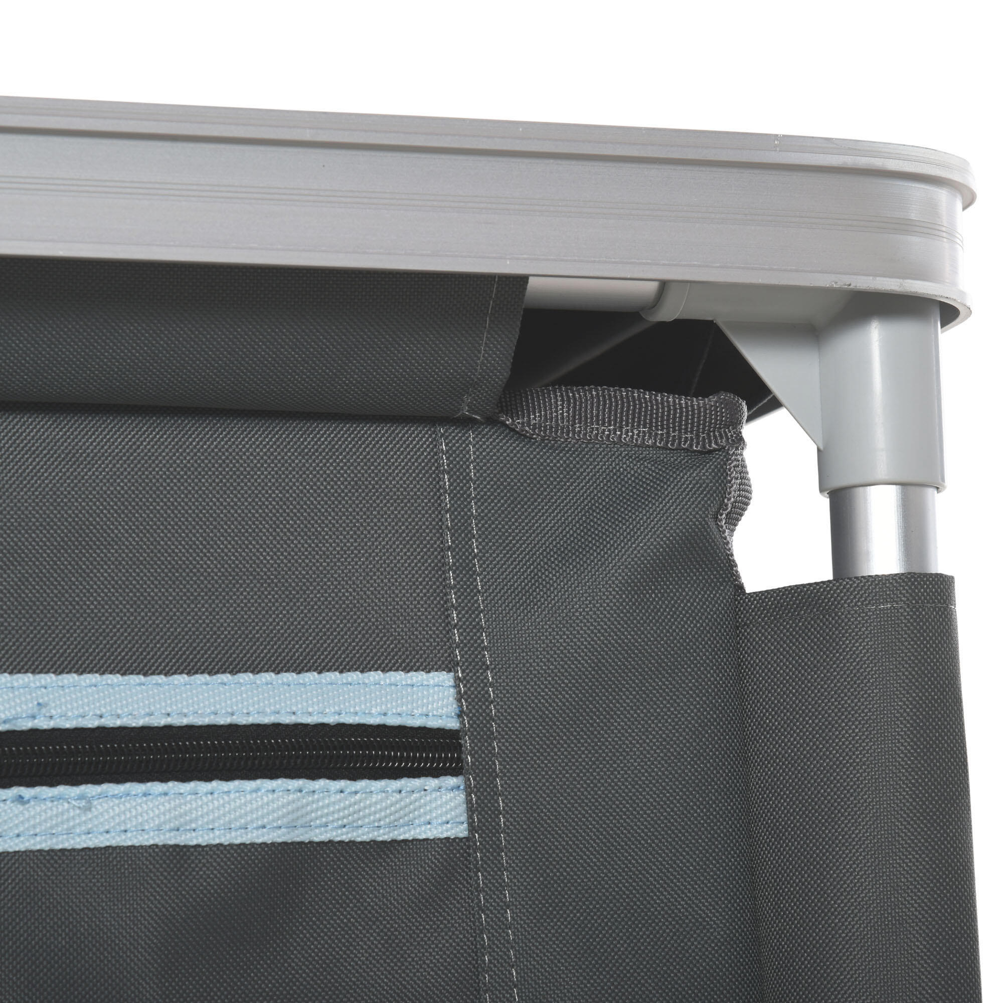 Armario de Camping Outsunny 96x49.5x104 cm Gris 4/7
