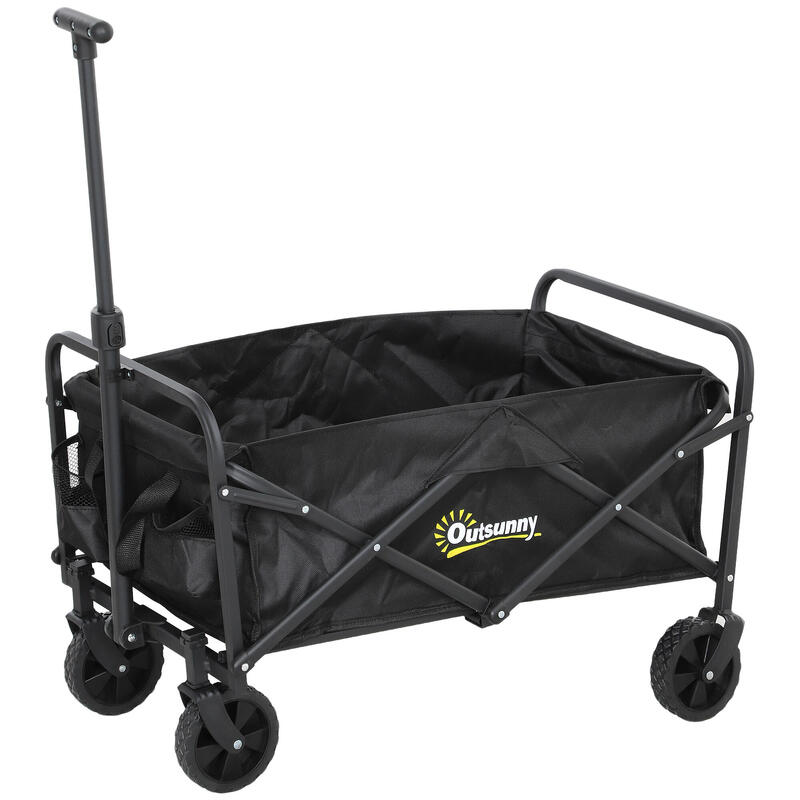 Carrito de Playa Outsunny 64x42x27 cm Negro