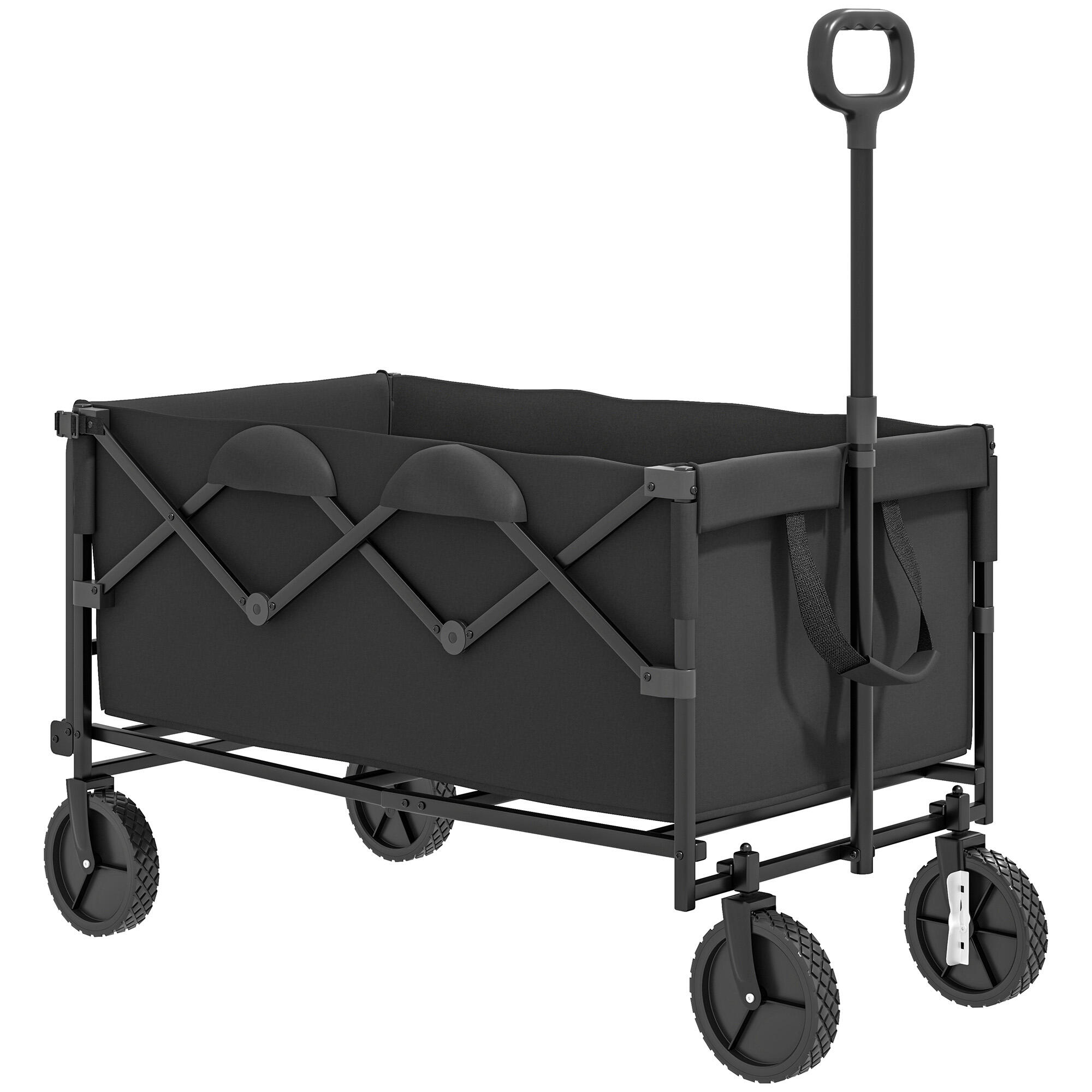 OUTSUNNY Carrinho de transporte 95x55x102 cm preto Outsunny