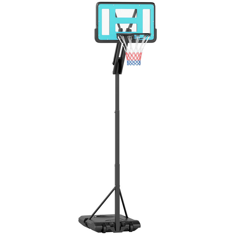 Tabela de basquetebol 71x45x146-236 cm preto SPORTNOW
