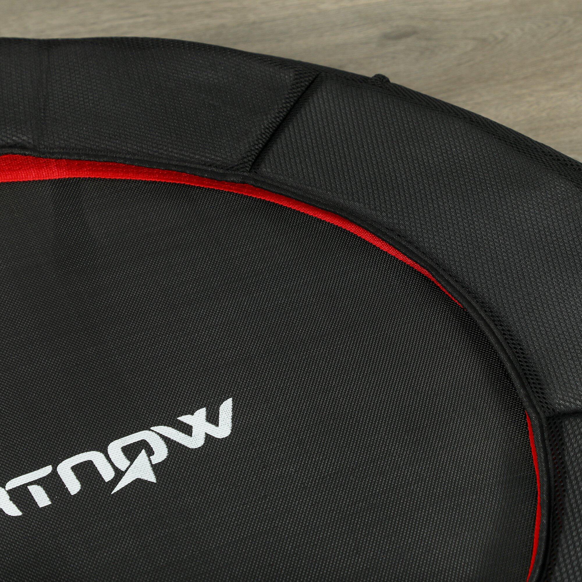 Trampolín de Ftness SPORTNOW 102x102x22 cm Negro y Rojo 5/7